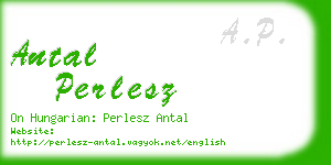 antal perlesz business card
